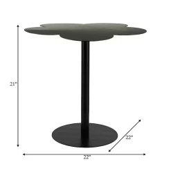 Black Metal Clover Accent Table