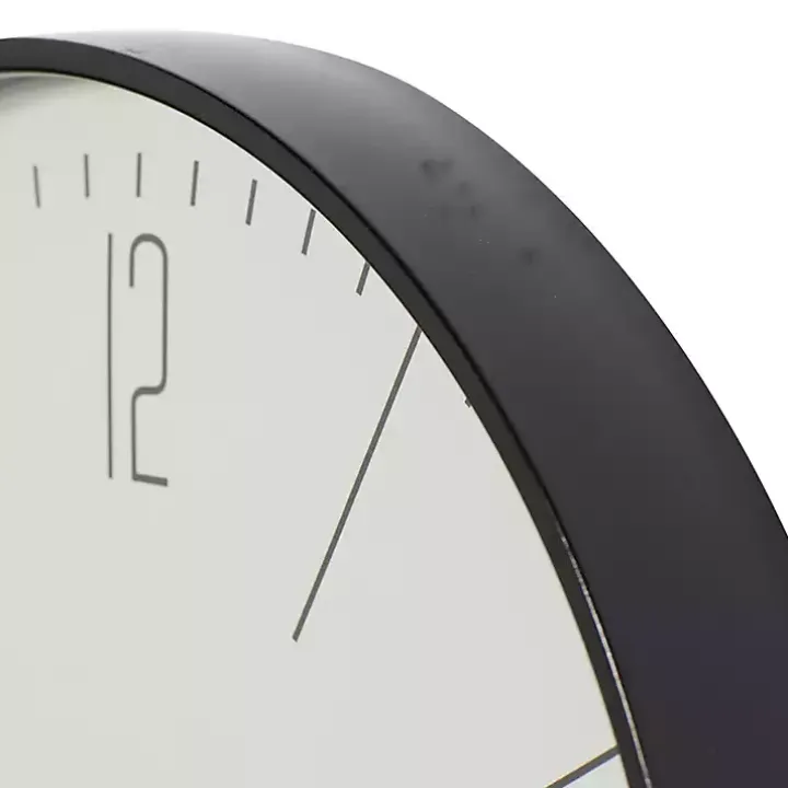 Black Metal Contemporary Wall Clock