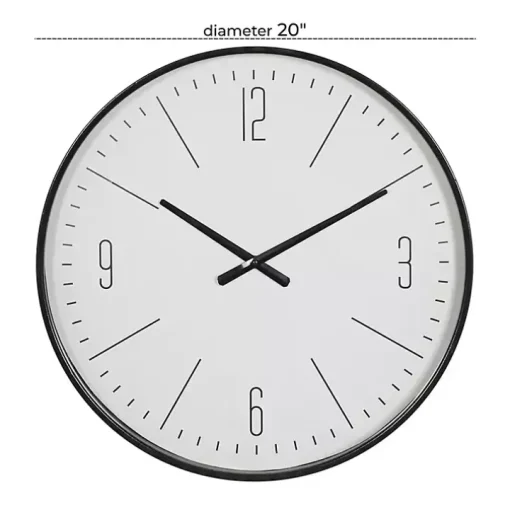Black Metal Contemporary Wall Clock