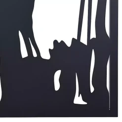 Black Metal Egrets I Wall Plaque