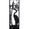Black Metal Egrets II Wall Plaque