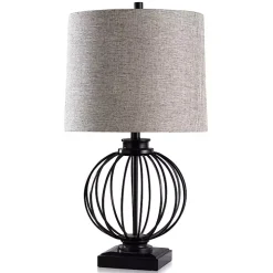 Black Metal Globe Table Lamp
