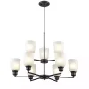 Black Metal 9-Light Chandelier