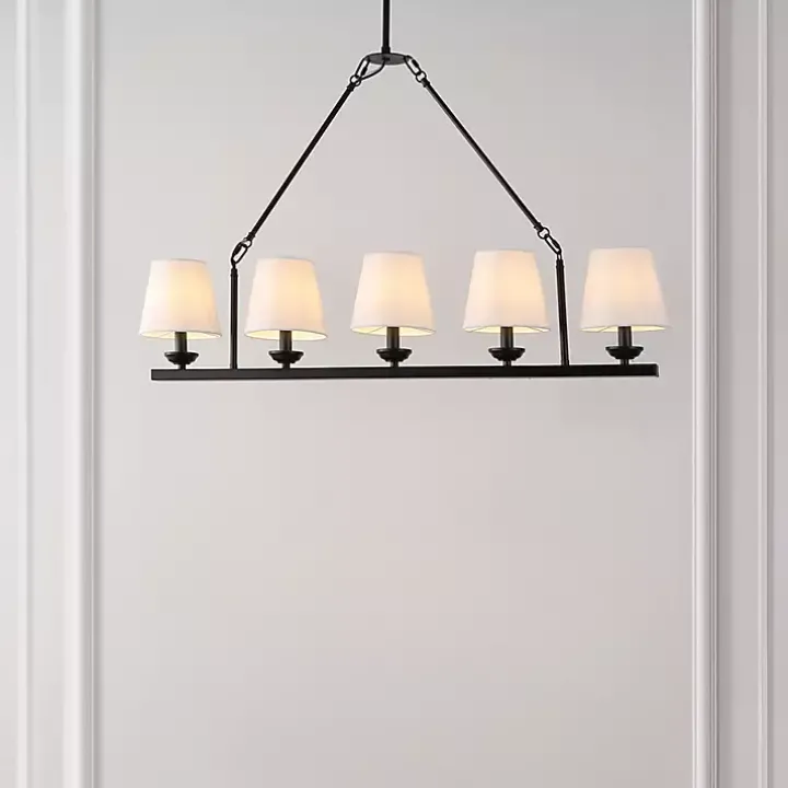 Black Metal Linear Chandelier