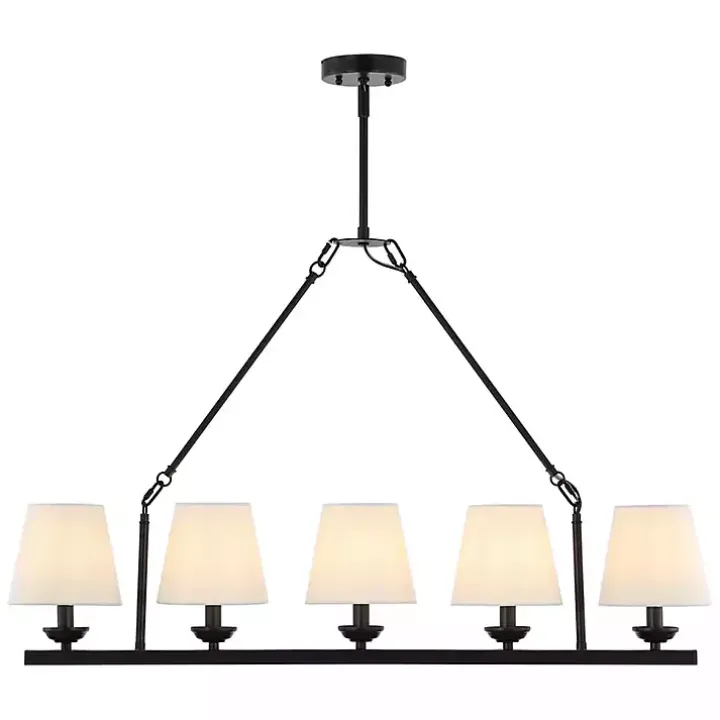 Black Metal Linear Chandelier