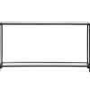 Black Metal Mirrored Top Console Table