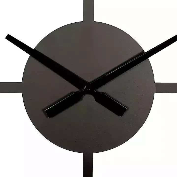 Black Metal Open Frame Wall Clock