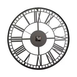 Black Metal Open Frame Wall Clock