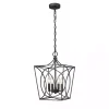 Black Metal Open Swirl Pendant Light