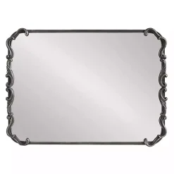 Black Metal Ornamental Wall Mirror