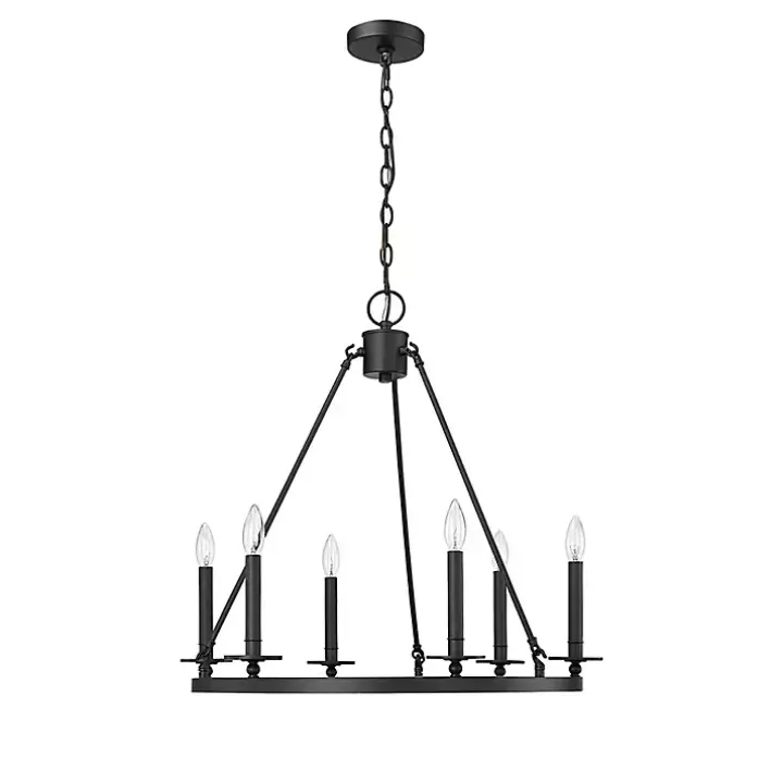 Black Metal Round Florence Chandelier