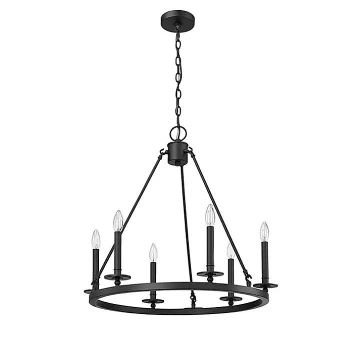 Black Metal Round Florence Chandelier
