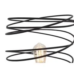 Black Metal Swirl Table Lamp