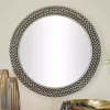 Black Metal Tiered Bead Frame Wall Mirror