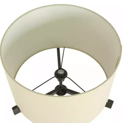 Black Metal Tri-Arm Floor Lamp