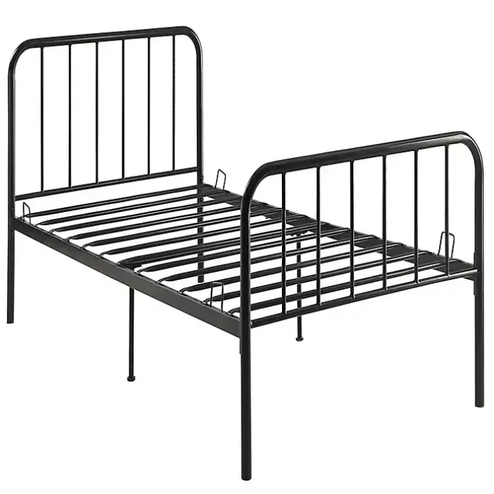 Black Metal Twin Bed in a Box