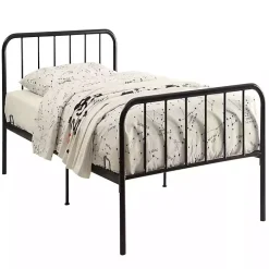 Black Metal Twin Bed in a Box