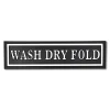 Black Metal Wash Dry Fold Wall Sign