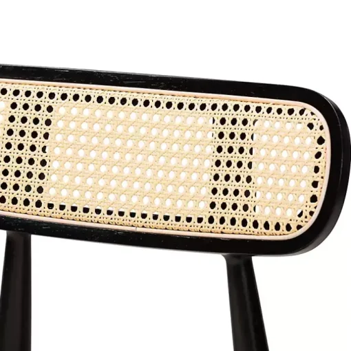 Black Mid-Century Modern Dining Chairs, Set of 2