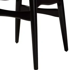 Black Mid-Century Modern Dining Chairs, Set of 2