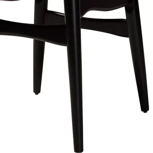Black Mid-Century Modern Dining Chairs, Set of 2