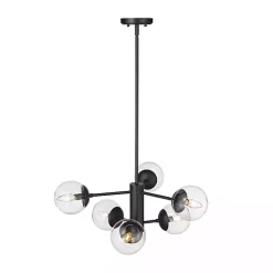 Black Mod 5-Arm Globe Chandelier