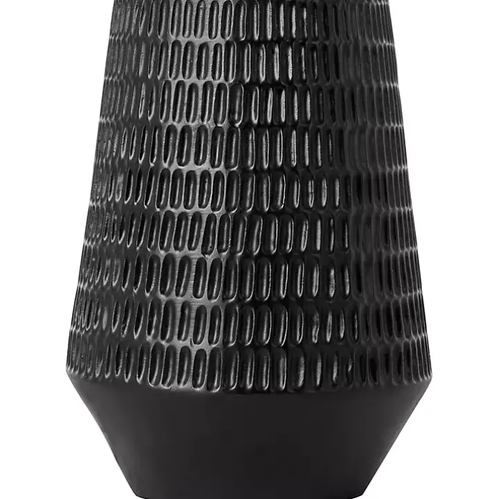 Black Modern Etched Table Lamp