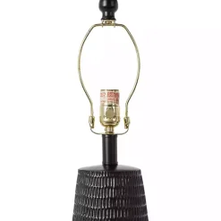 Black Modern Etched Table Lamp