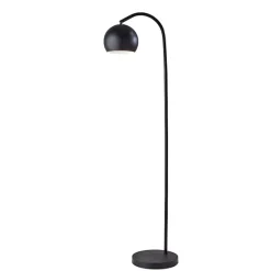 Black Modern Globe Shade Floor Lamp