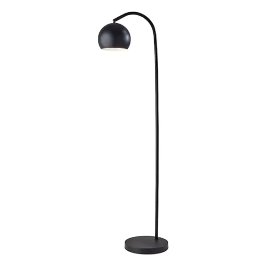 Black Modern Globe Shade Floor Lamp