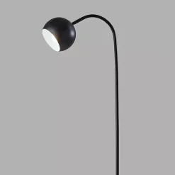Black Modern Globe Shade Floor Lamp