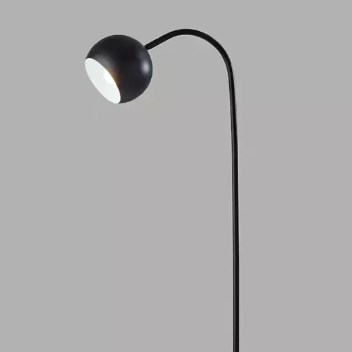 Black Modern Globe Shade Floor Lamp