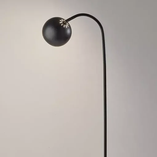 Black Modern Globe Shade Floor Lamp