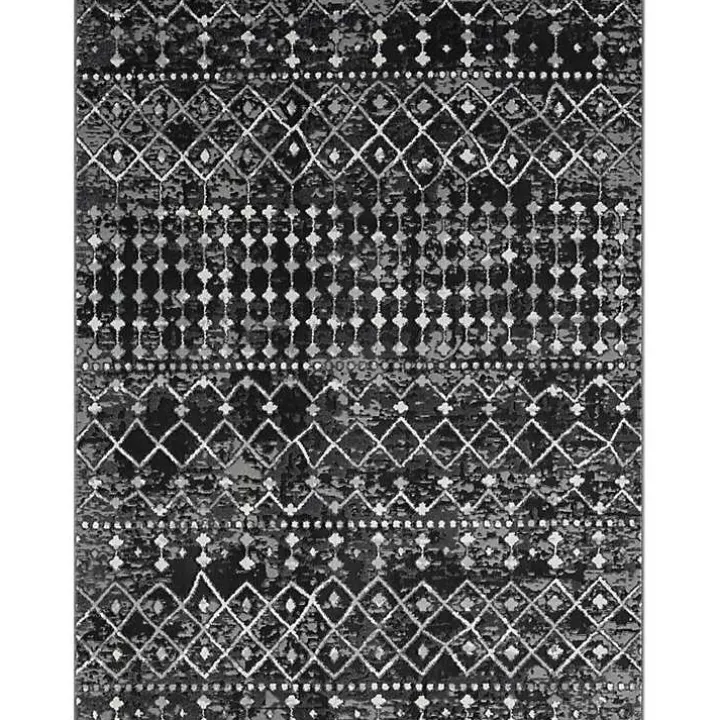 Black Moroccan Area Rug, 8x10