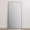 Black Nouveau Linear Leaner Mirror