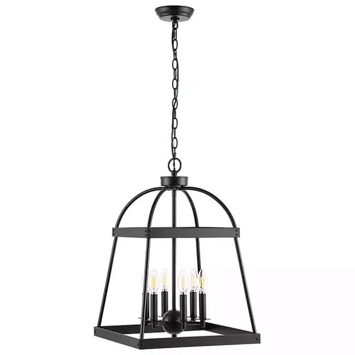 Black Open Frame Adjustable Chandelier