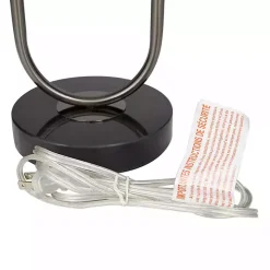 Black Open Metal Loop Table Lamp