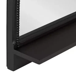 Black Ornate Arch Wall Mirror with Shelf