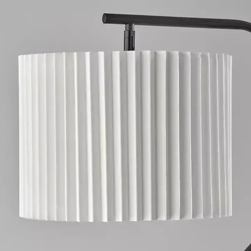 Black Pleated Shade Floor Lamp