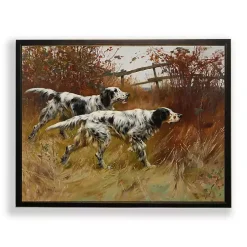 Black Pointer Dogs Framed Art Print