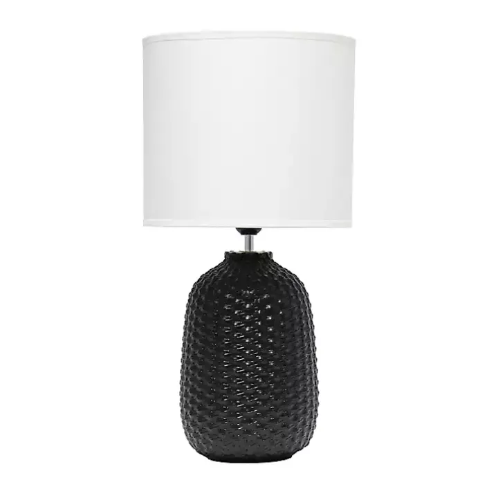 Black Purled Ceramic Table Lamp