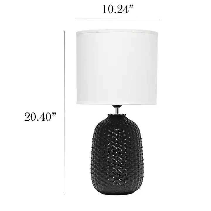 Black Purled Ceramic Table Lamp