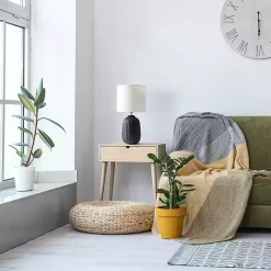 Black Purled Ceramic Table Lamp