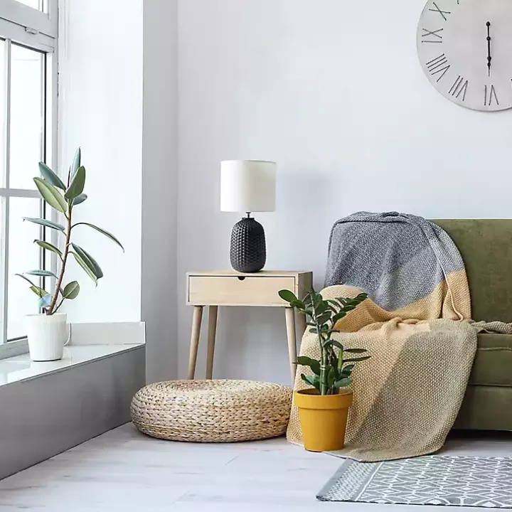 Black Purled Ceramic Table Lamp