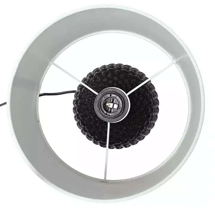 Black Purled Ceramic Table Lamp