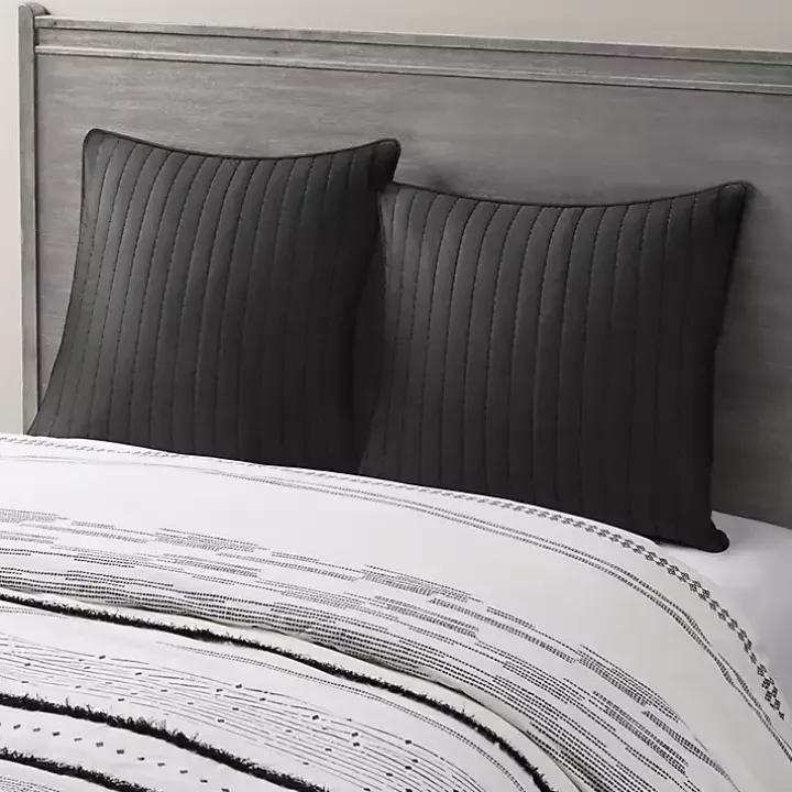 Black Quilted Euro Sham