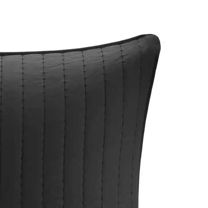 Black Quilted Euro Sham