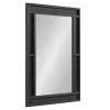 Black Rattan Textured Rectangle Wall Mirror