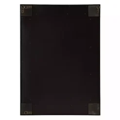 Black Rattan Textured Rectangle Wall Mirror