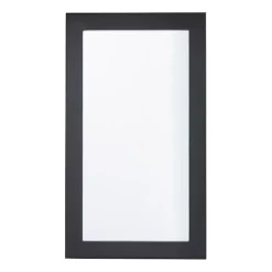 Black Rectangular Wood Wall Mirror, 24x42 in.
